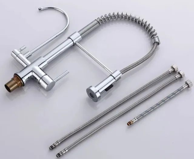 Torneira de Cozinha Gourmet de Mesa Dupla Nell - Foto 2