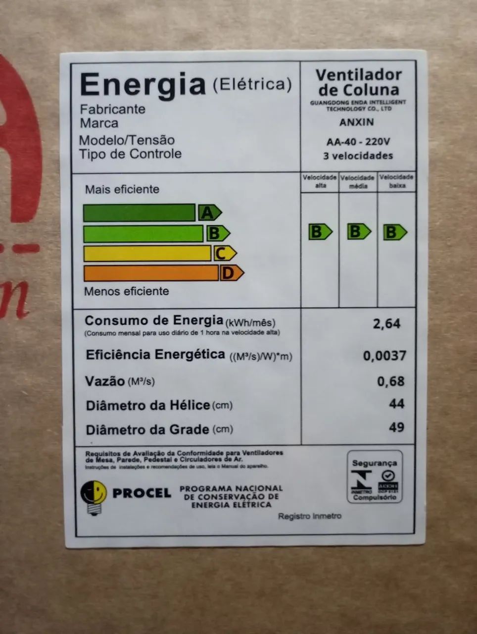 Ventilador de coluna 47cm  - Foto 3