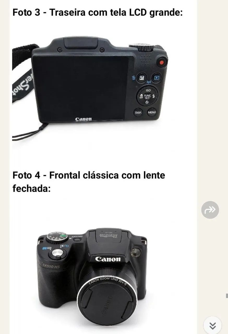 Canon SX510 HS Wi-Fi 30x Zoom Full HD 12.1MP - Semi Profissional
