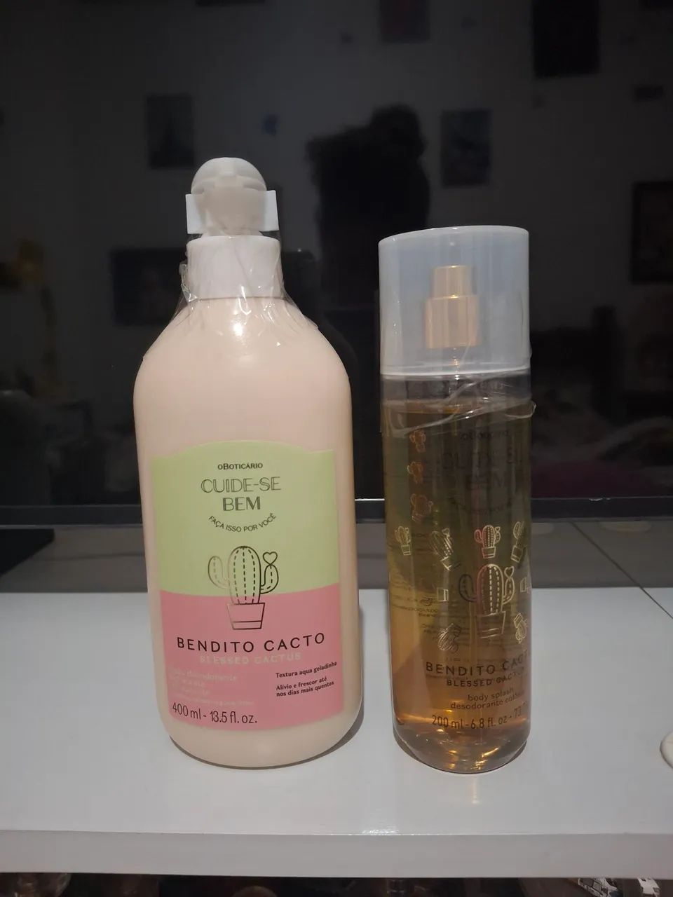 Kit Hidratante 400ml e Body Splash 200ml Bendito Cacto