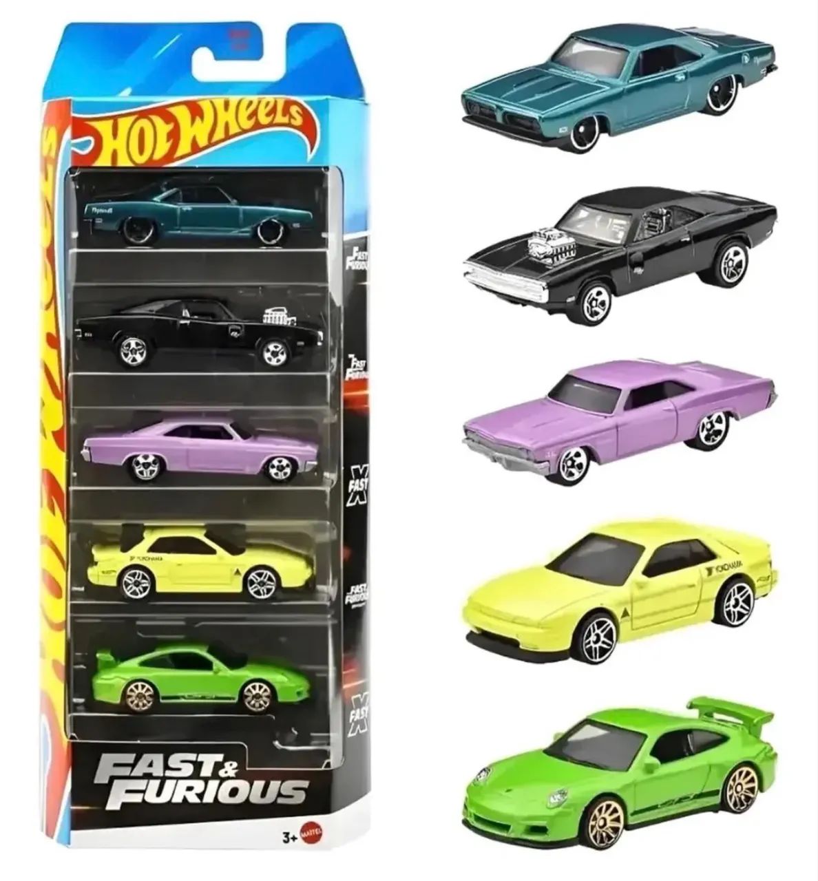 Pack Velozes e furiosos Hot wheels com 5 Carrinhos - Foto 2