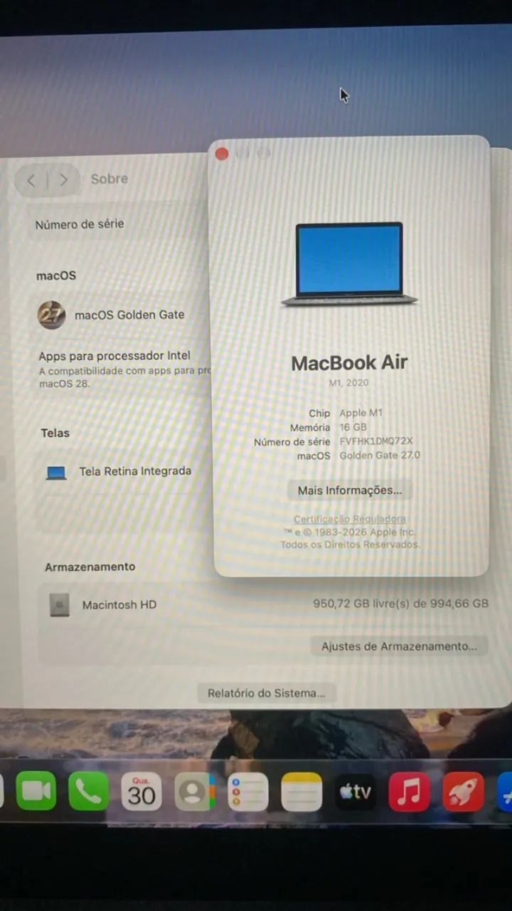 Macbook Air M1 |16GB |1TB| Magic Mouse | Caixa Original - Foto 3