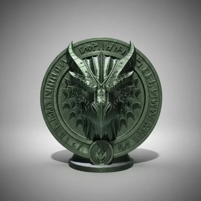 Busto 17cm Dragão 3D - Estátua Escultura Ornamento Decoração - Foto 6