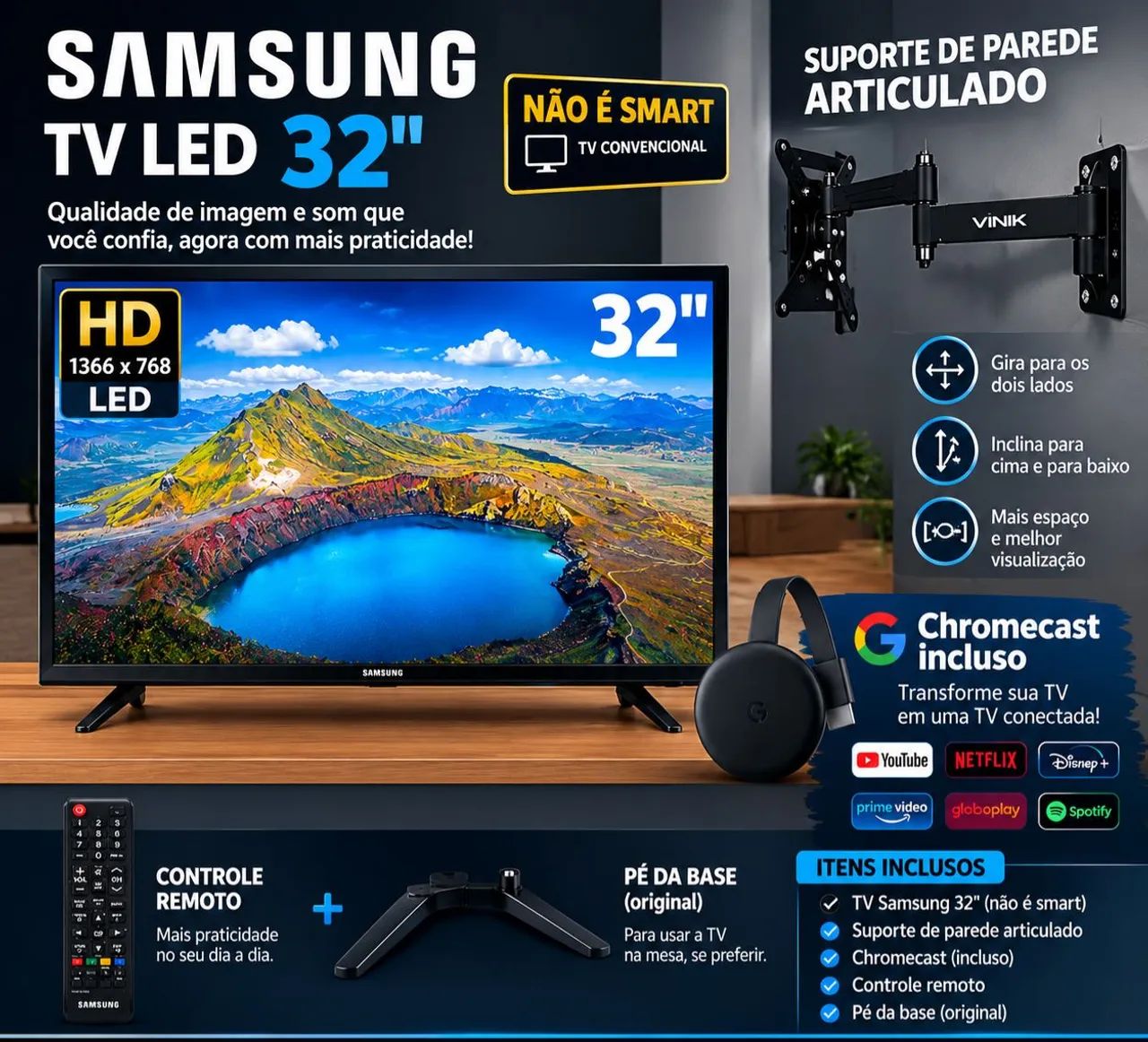 Tv Samsung 32 Polegadas com Chromecast