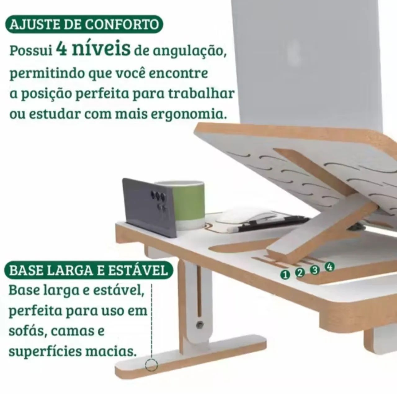 Suporte para Notebook/mesinha de cama em MDF 15mm 494517610958049283