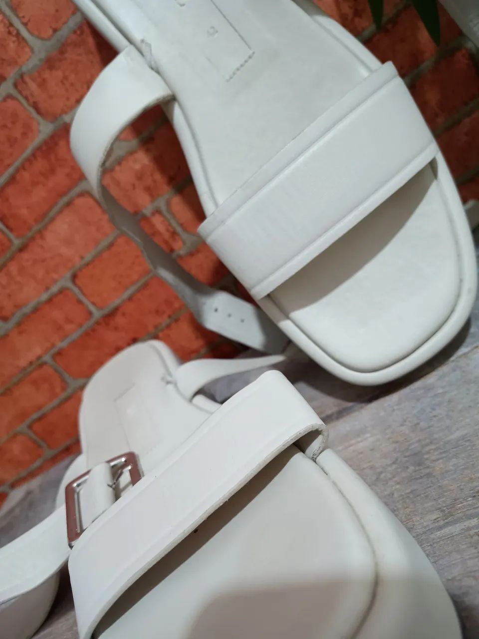 sandália flatform zara off-white 42 - Foto 3