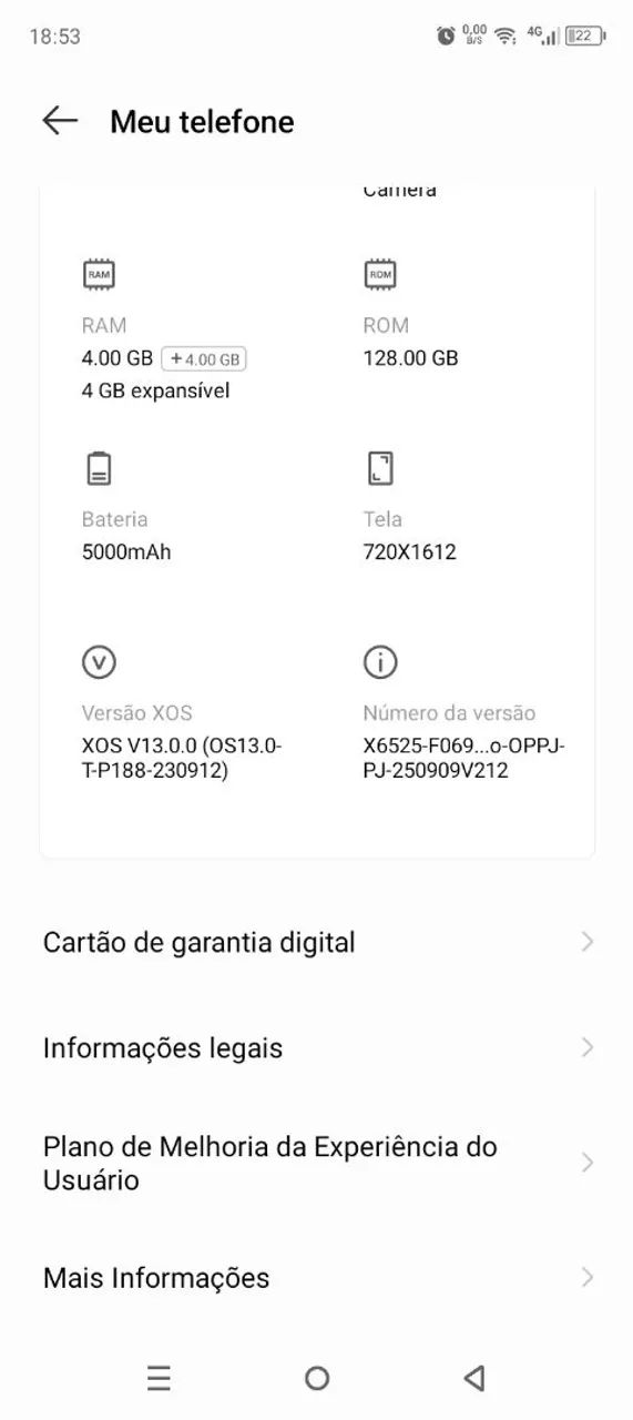 Smartphone Infinix Smart 8 Tela Trincada