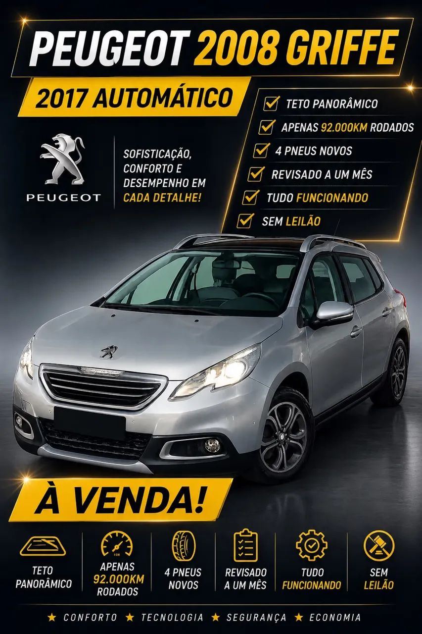 Peugeot 2008 2008 Griffe 1.6 Flex 16V 5p Aut. 2017
