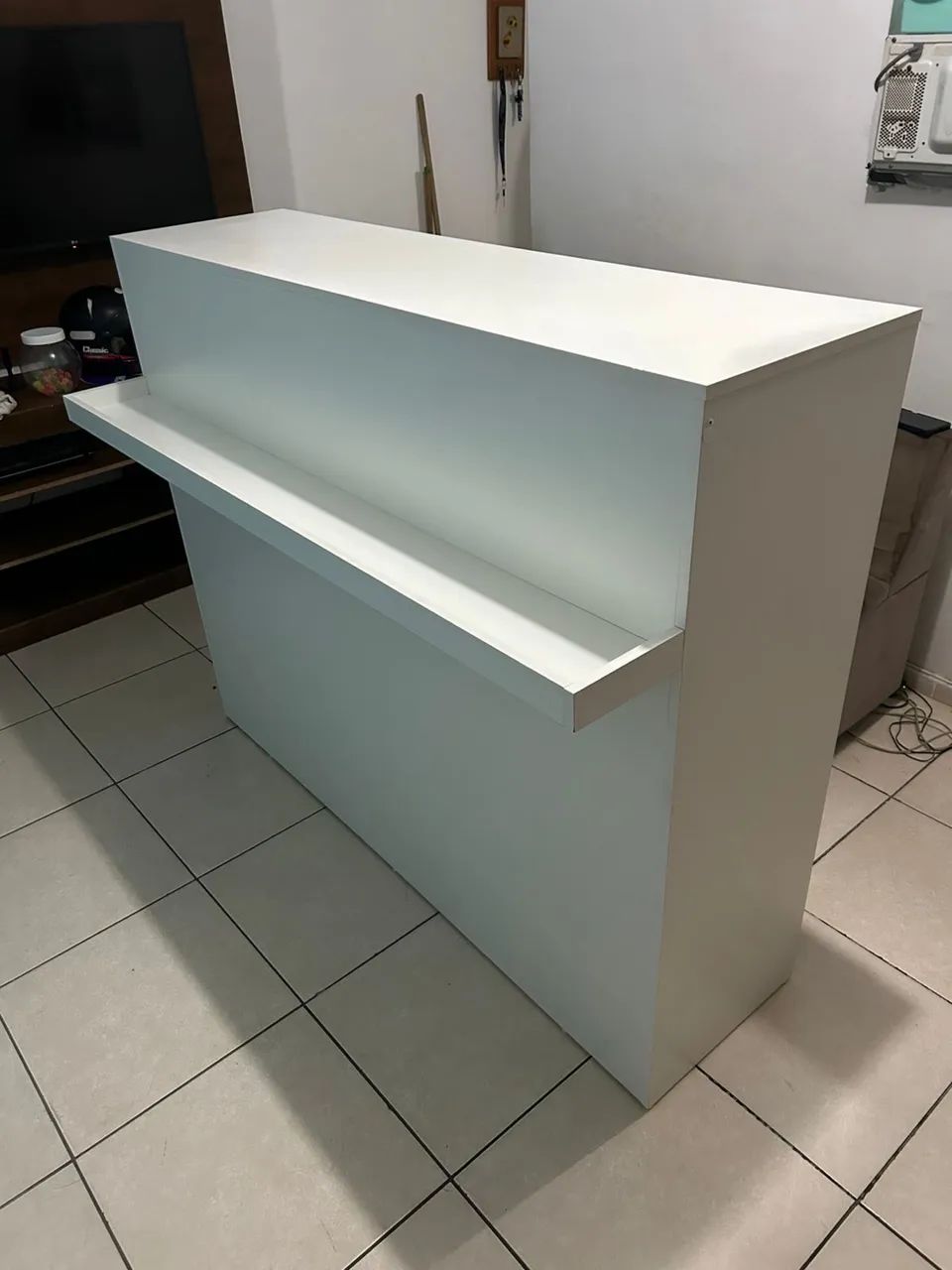 BALCÃO DE ATENDIMENTO 1,50M COM GAVETA E CHAVE - ESTADO DE NOVO 