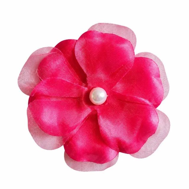 Aplique Flor De Tecido Para Artesanato - 2 Unidades - Foto 2