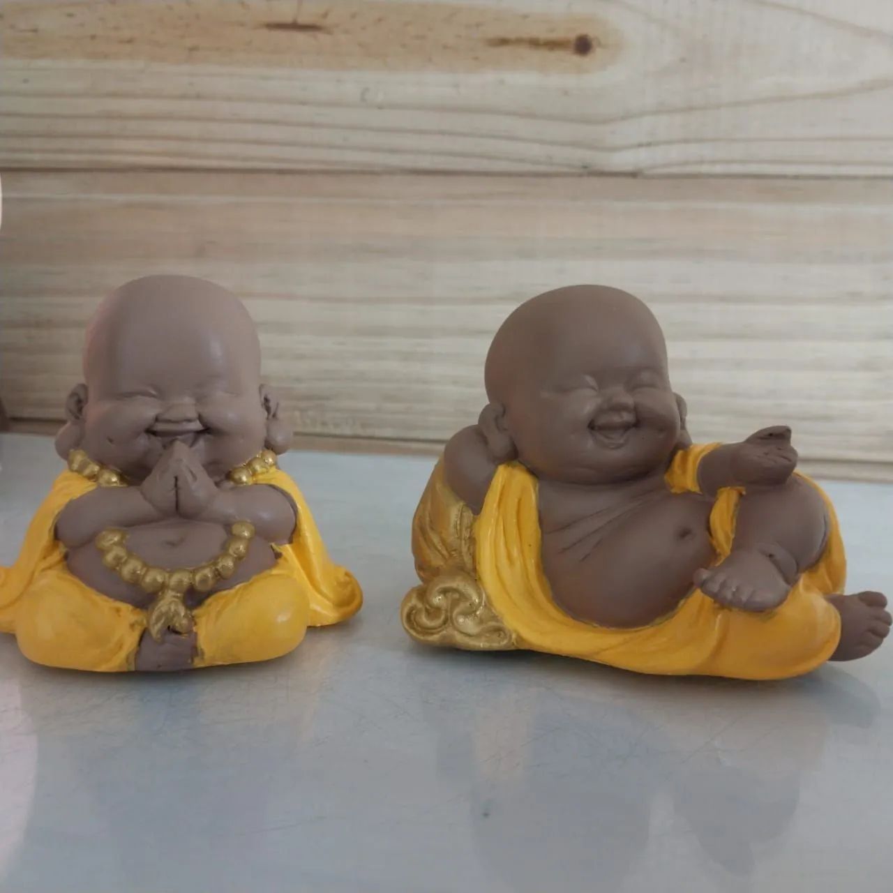 Dupla de Buda amarelo