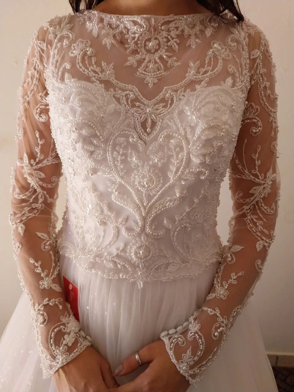 Vestido de noiva elegante - tamanho 38 - Foto 4