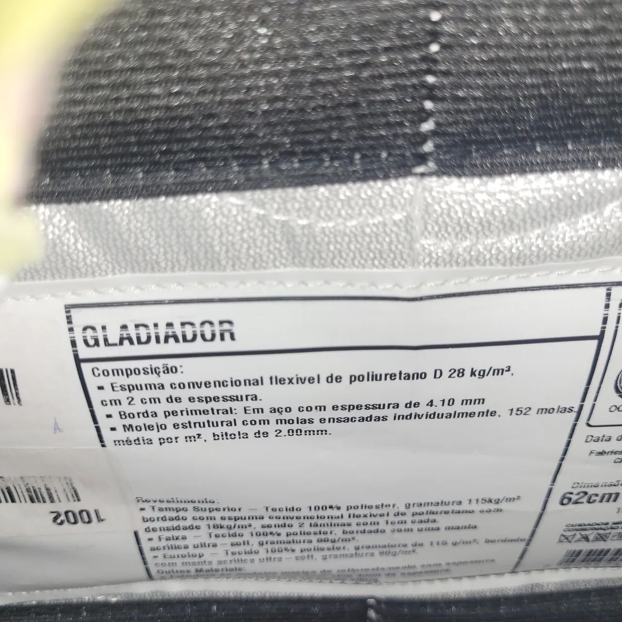 Cama Box Solteiro Gladiador Completa (Colchão + Base). Sem uso, nova. - Foto 3