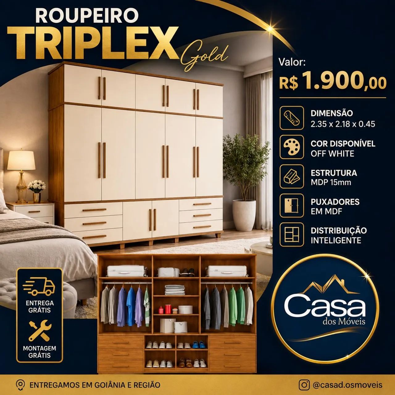 Roupeiro Triplex Gold