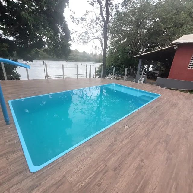 Rancho de Pesca. 5 Qts- Piscina - Pesqueiro - Sky -Internet- Ar Cond. - Deck Gigantesco