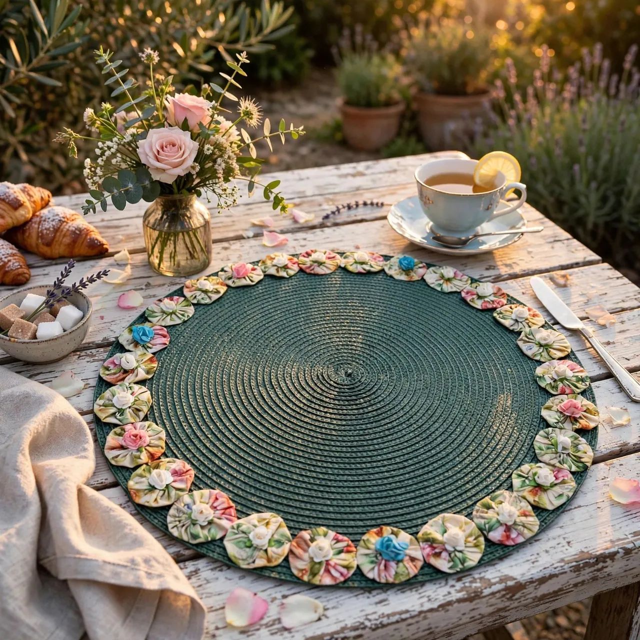 Souplast decorado com fuxicos e flores ?  - Foto 5