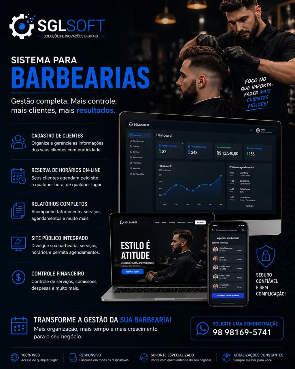 Sistema para barbearias