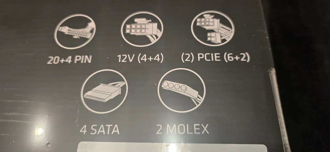Fonte 500W 80Plus Duex Black (Nova) - Foto 3
