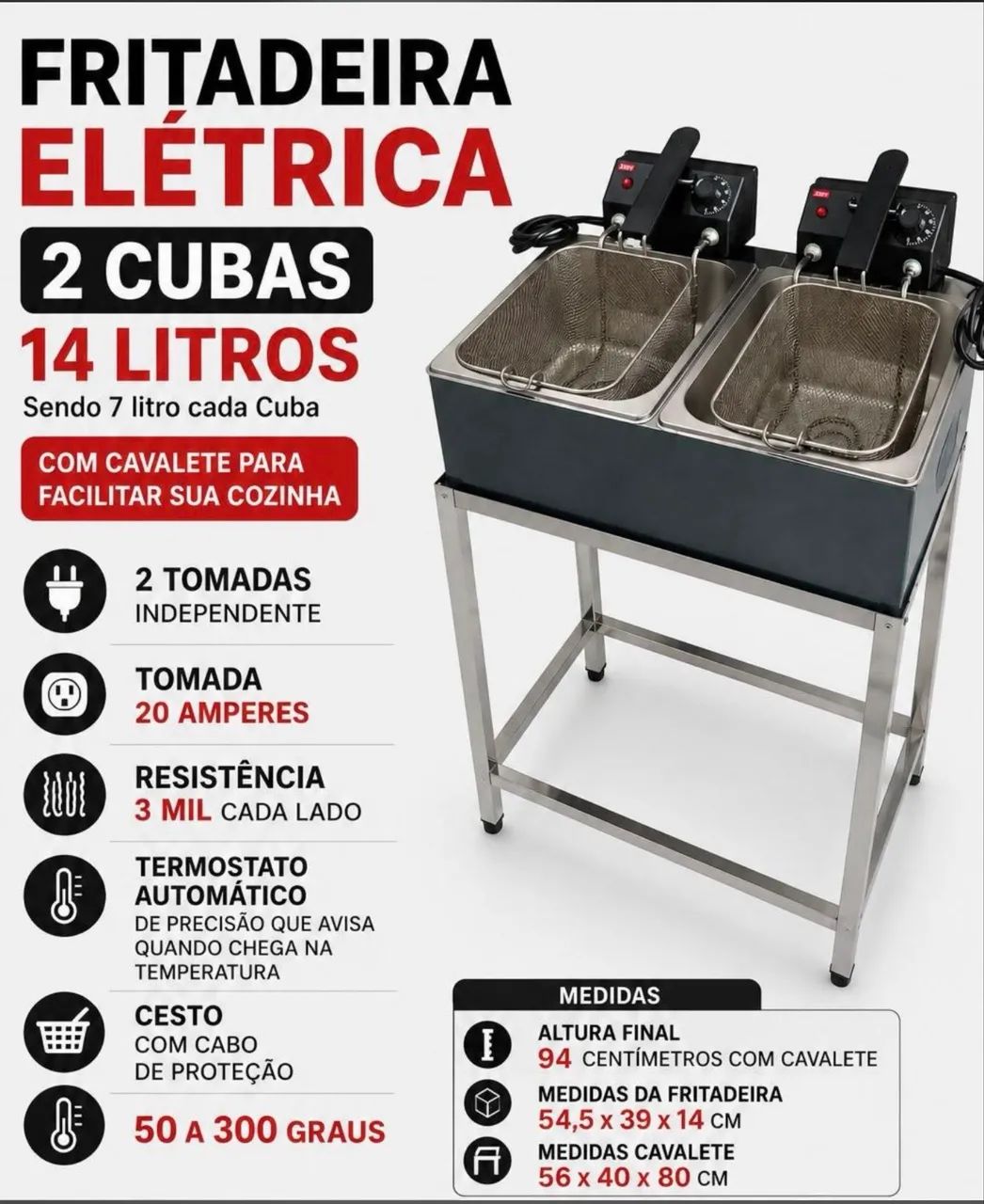 Fritadeiras elétrica diretamente da fábrica 
