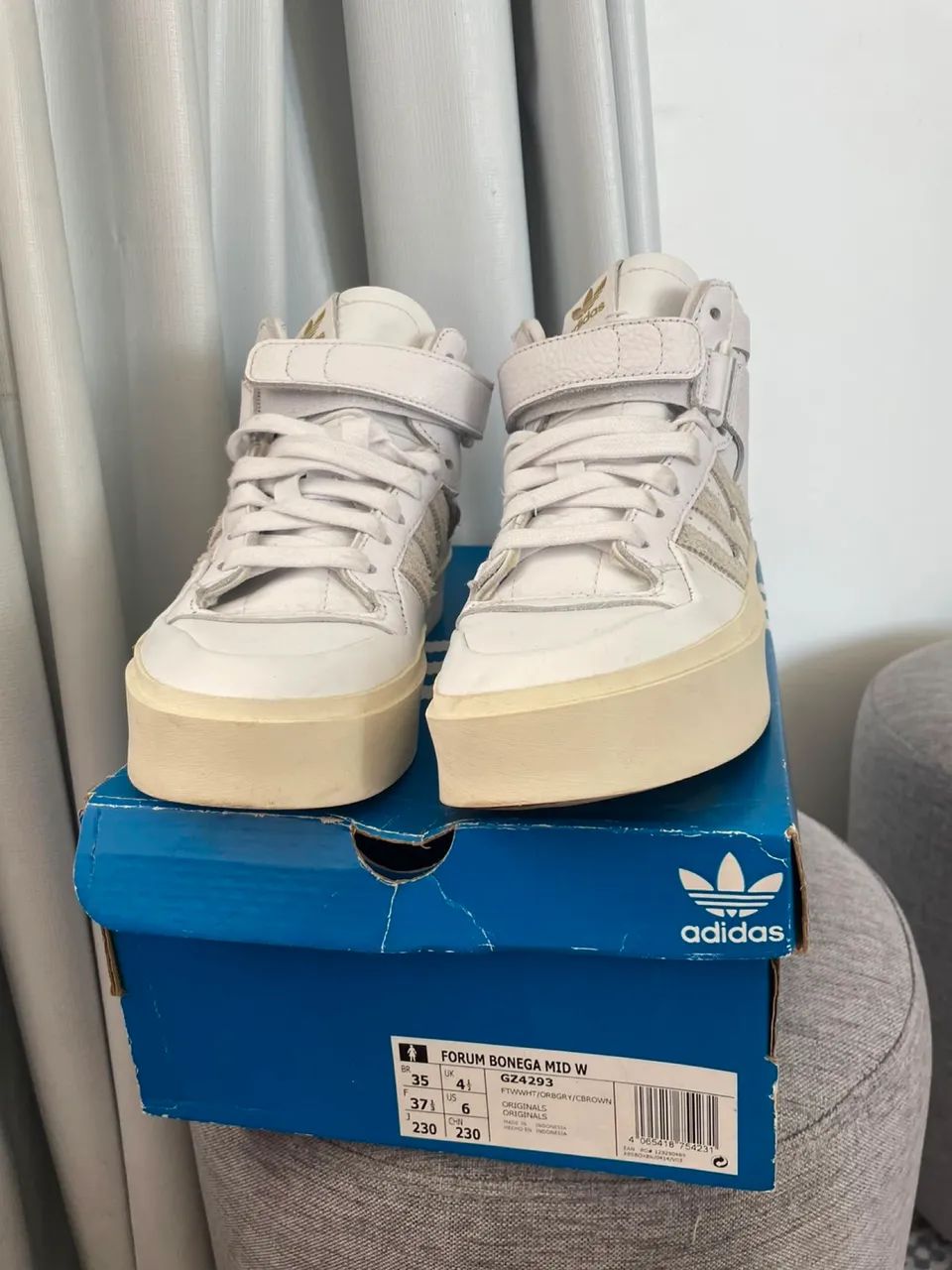 Tenis Adidas Forum Bonega Midi W tamanho 35 com caixa  - Foto 3