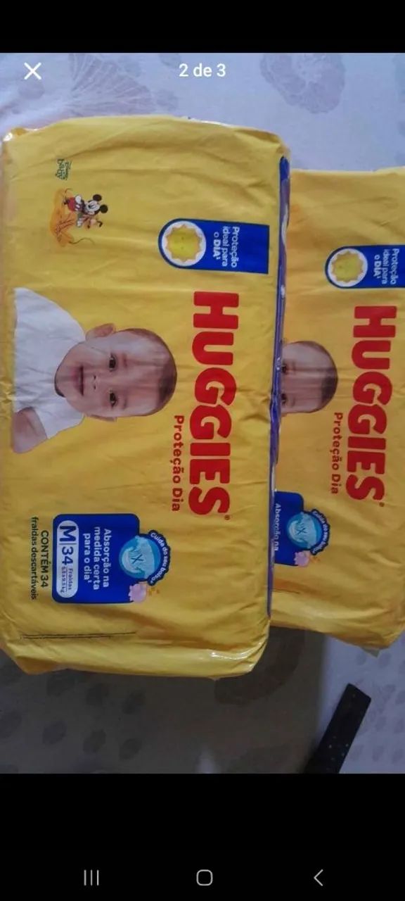 Vendo 3 pacotes de fraldas da Huggies - Foto 2