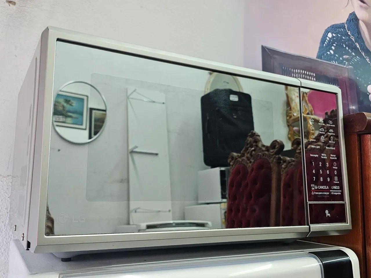 Micro-ondas LG Inox Espelhado 