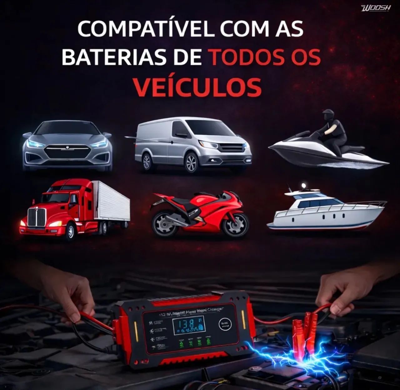 Carregador de Bateria de carro  - Foto 3