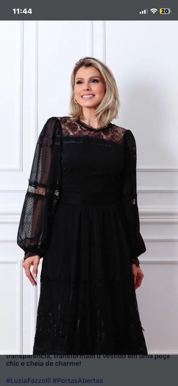 Vestido com Renda preto  - Foto 4