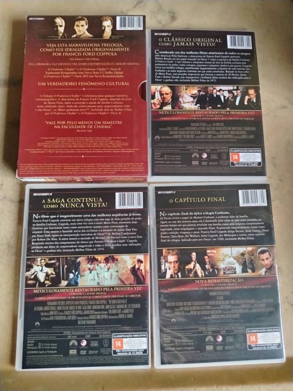 O Poderoso Chefão - Box 3 Dvds The Coppola Restoration Filmes Dublados - Foto 2