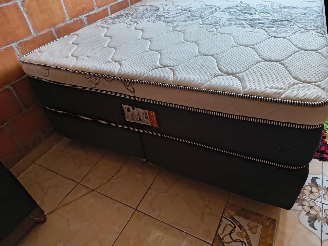 Cama box Quim casal mola ensacada  nova - Foto 3