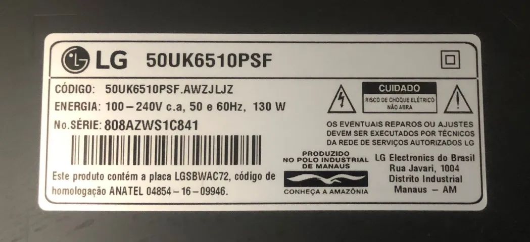 Placas da TV LG 50UK6510PSF - Foto 6