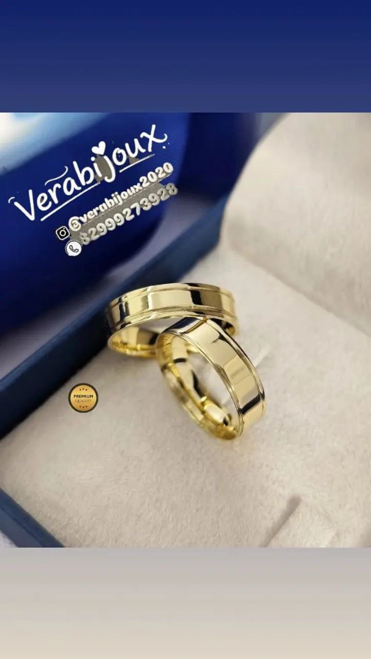 KIT TRIO DE ALIANÇAS NOIVADO E CASAMENTO  - Foto 3
