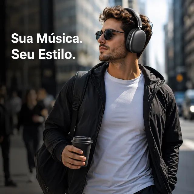 Fone Bluetooth Headphone Over Ear com Smart Case Estilo AirPods Max - Foto 3