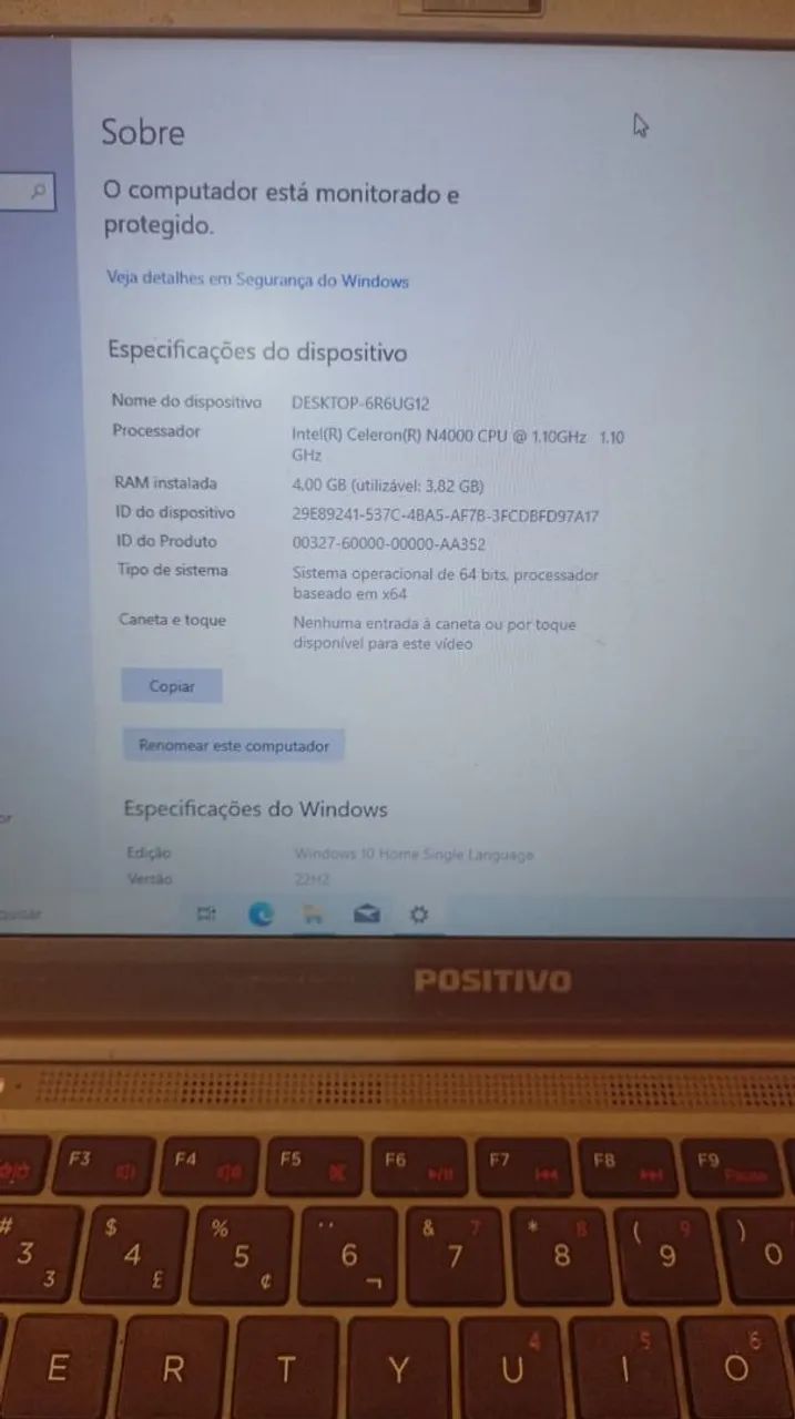 Vendo notebook positivo 