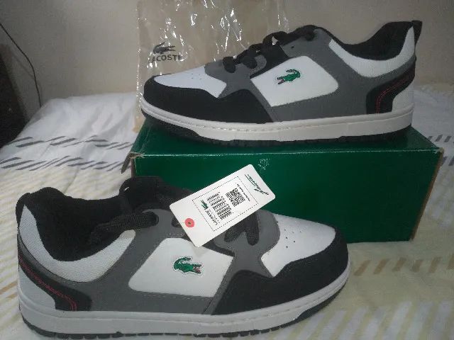 Tênis Lacoste preto e branco 