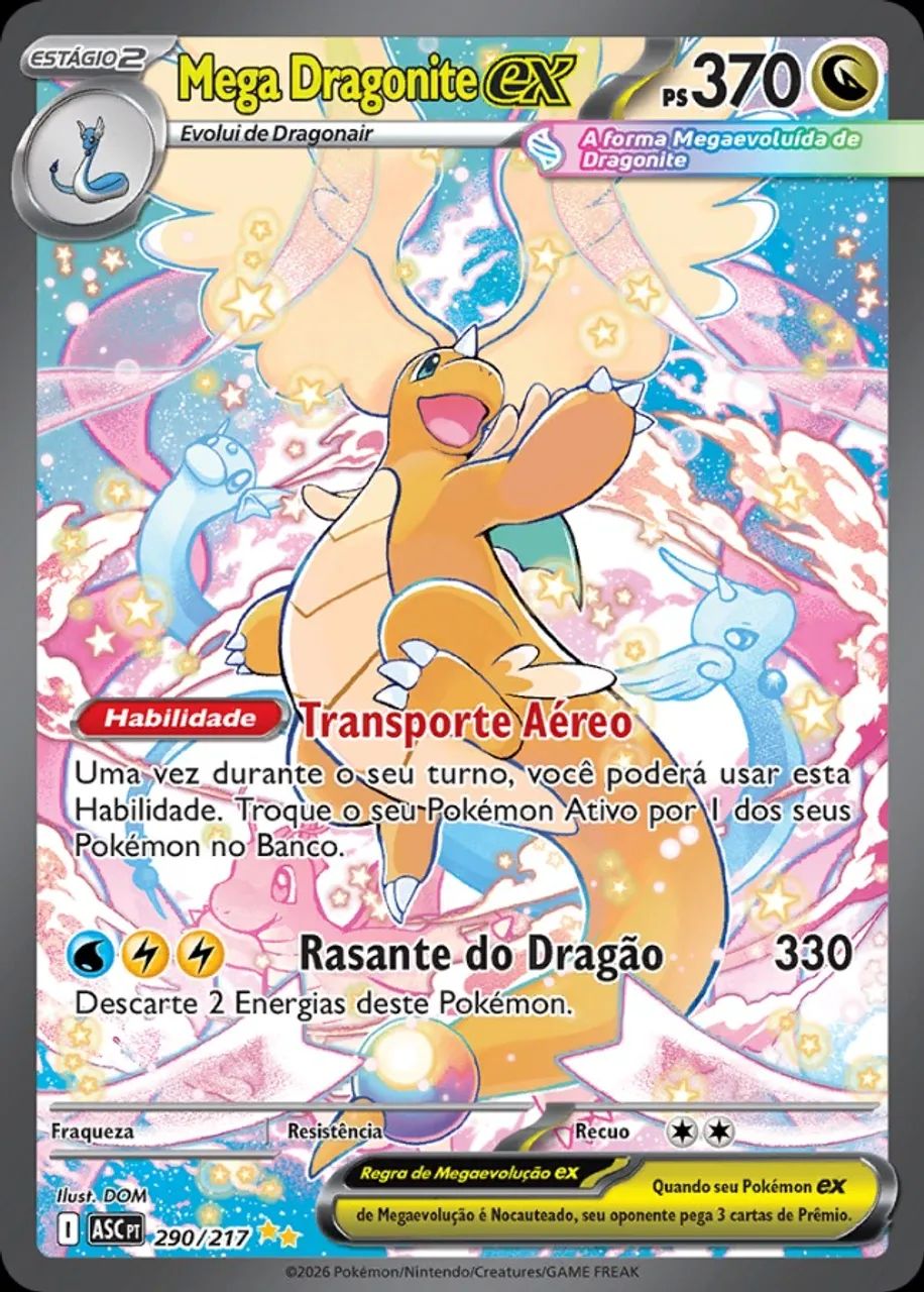 Mega Dragonite ex (290/217) - NM - Heróis Excelsos - Porto Alegre