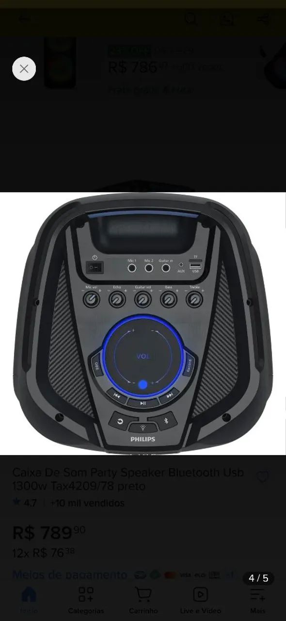 Caixa de som Philips 1300w - Foto 2