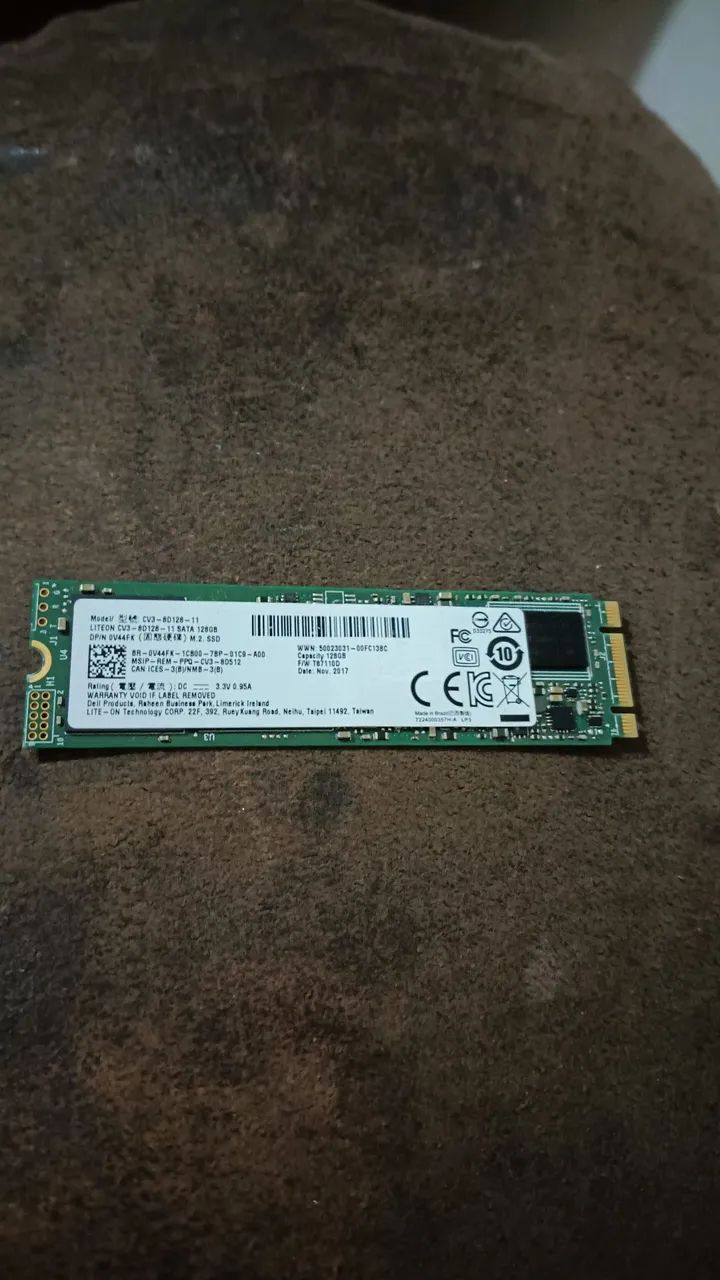 SSD LiteOn 128GB M.2 SATA 2280 original Dell Testado 
