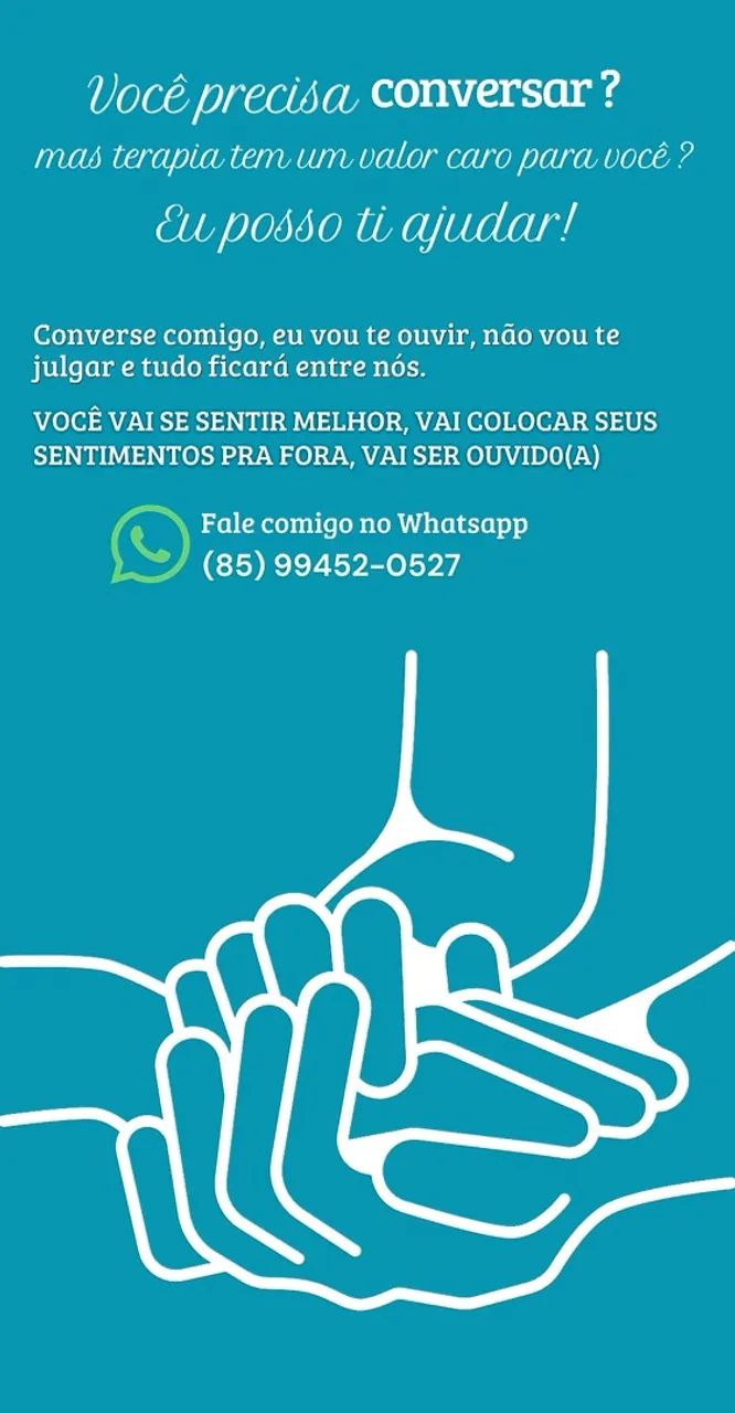 Precisa conversar?,alguém para te ouvir?, terapia.