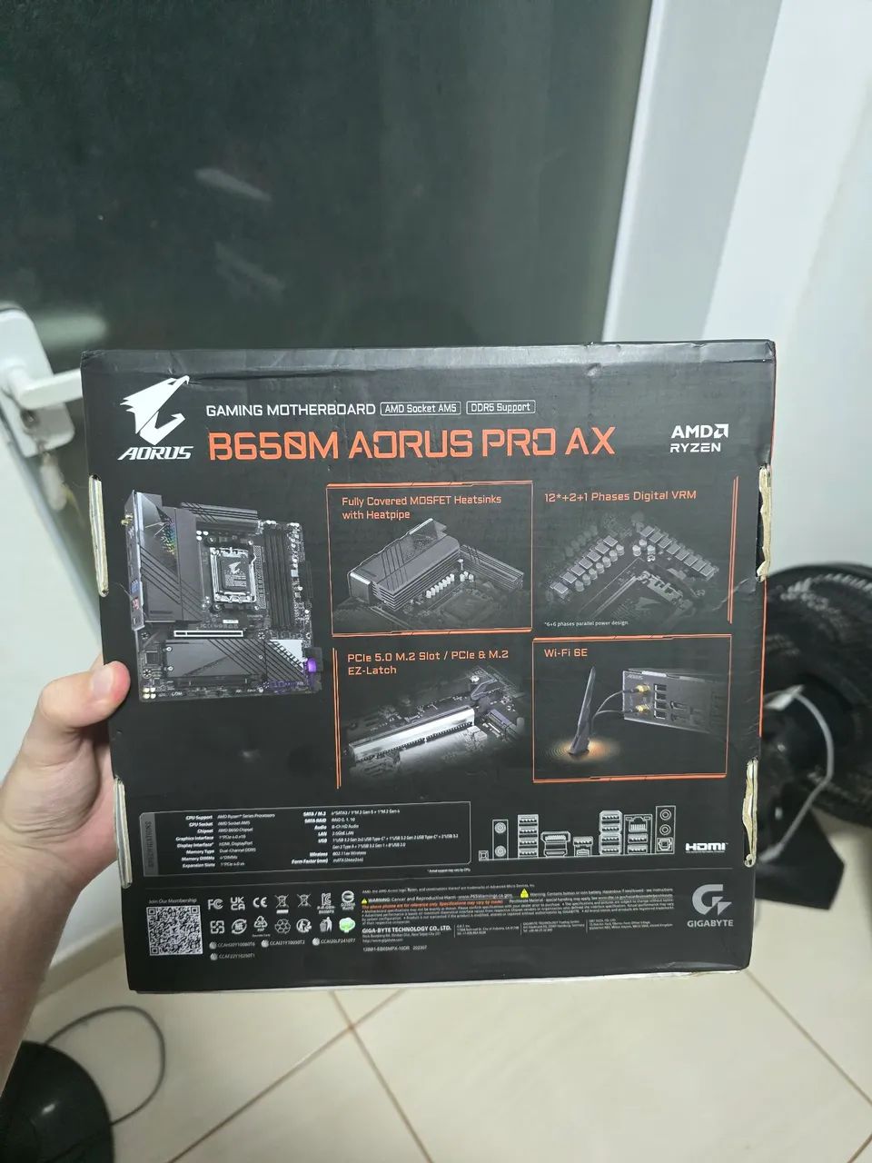 B650m Gigabyte Aorus Pro AX - Foto 5