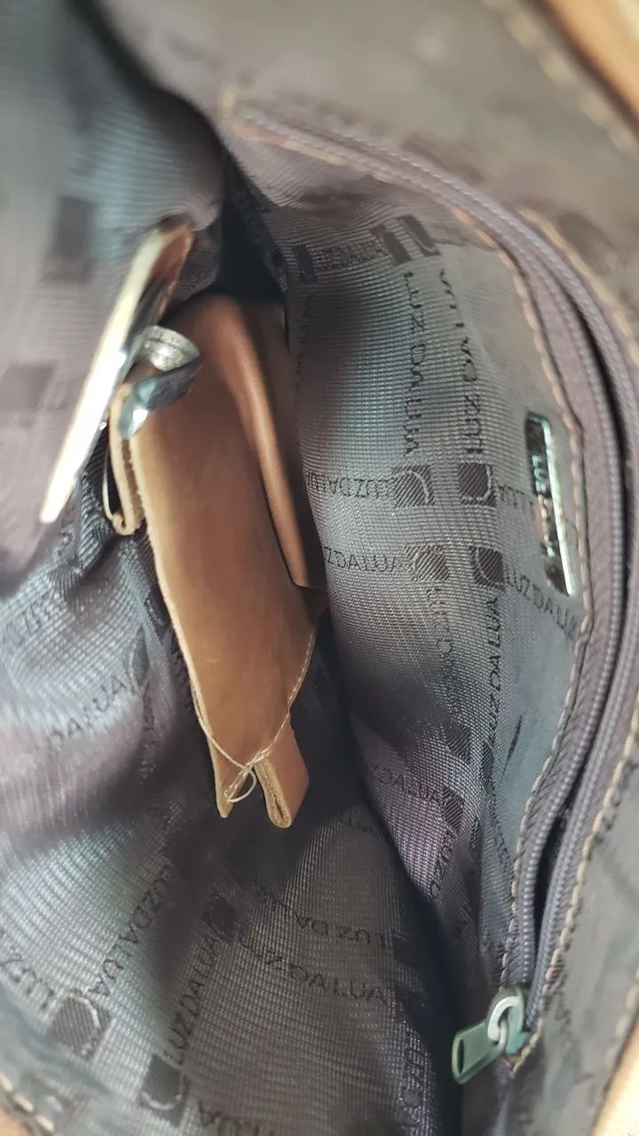 BOLSA LUZ DA LUA CARAMELO COURO  - Foto 5