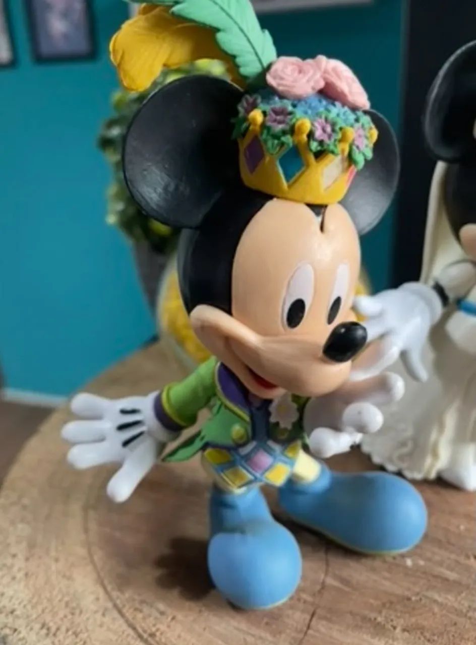 Casal Mickey e Minnie Noivos 15cm Cada - Novo - Foto 2