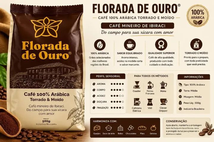 Café Tradicional Mineiro (Florada de Ouro) - 500g - Foto 3