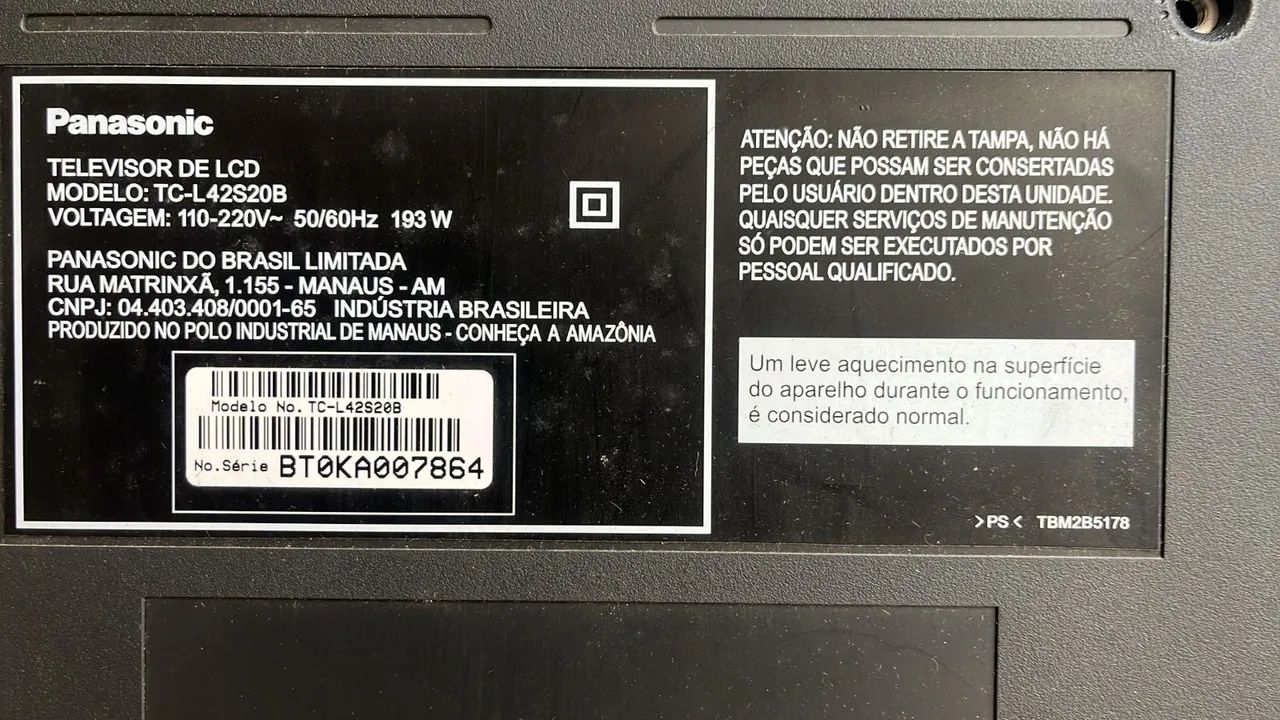 TV Panasonic 42? LCD Full HD - Funcionando Perfeitamente - TVs
