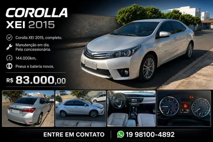 Toyota Corolla XEI 2.0 Flex 16V Aut. 2015 - Foto 8