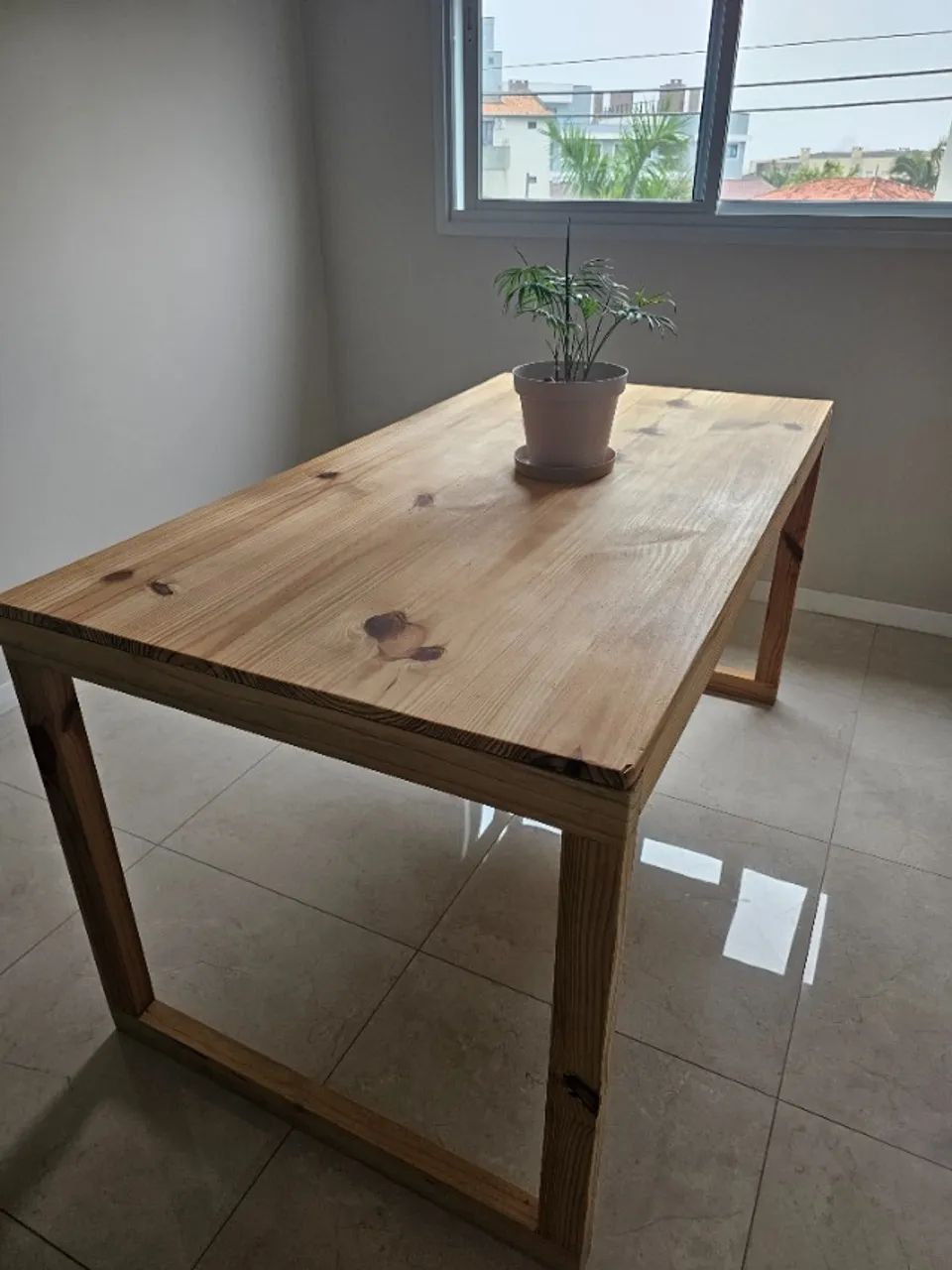 Mesa Madeira Maciça Pinus Natural - 150x80 - Foto 3
