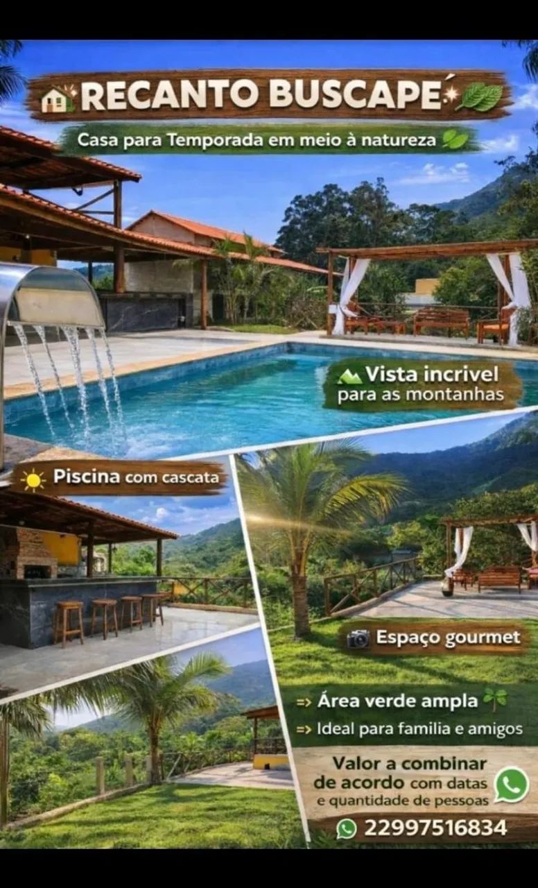 Aluguel por temporada na serra de Macaé 