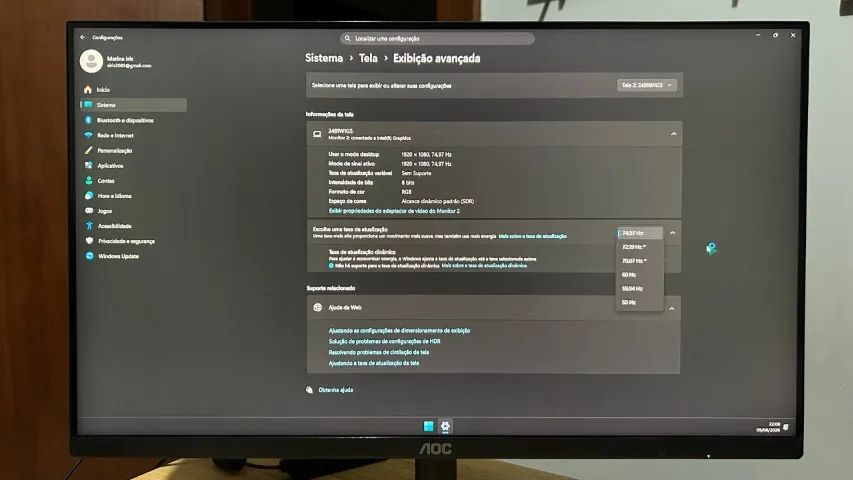 Monitor AOC 24B1XHM 23,8" Full HD VA 75Hz Adaptive Sync - Foto 3