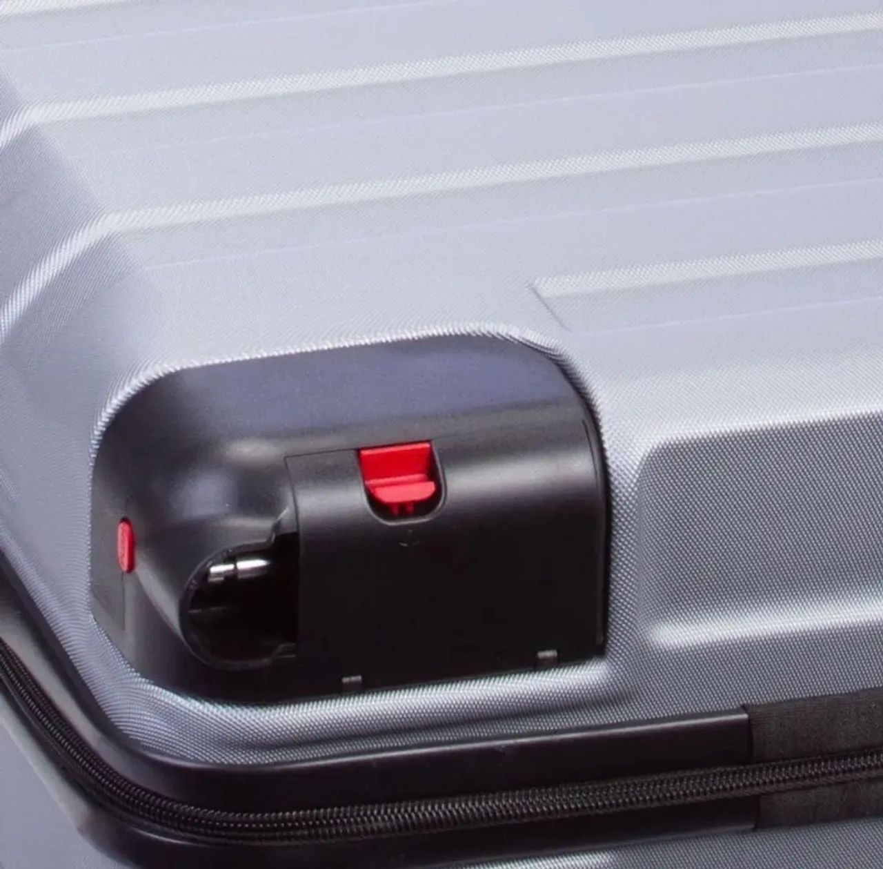 Mala de Viagem Bordo 10 kg ABS com Rodas 360° Wheeless 2T - Prata e preta - Foto 3