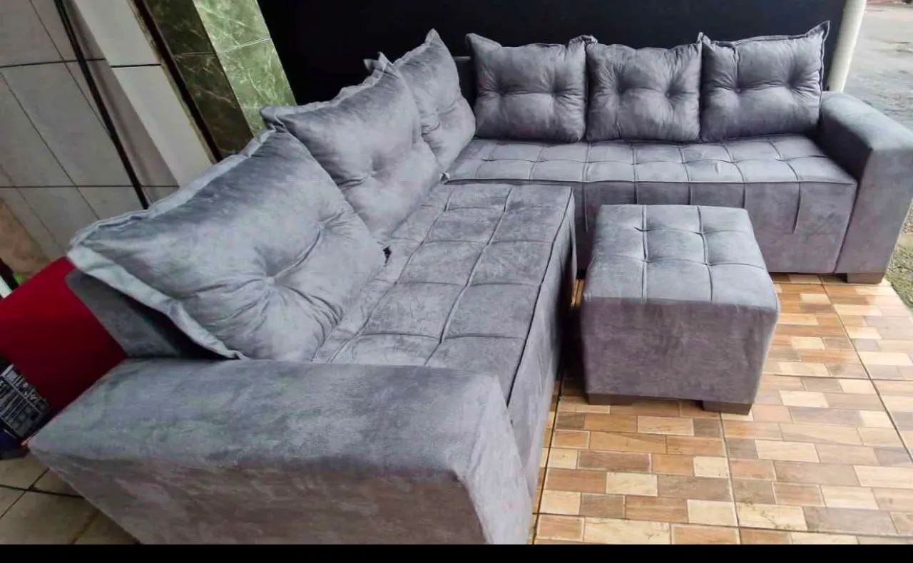 Sofás de canto com detalhes puxante no acento  - Foto 3